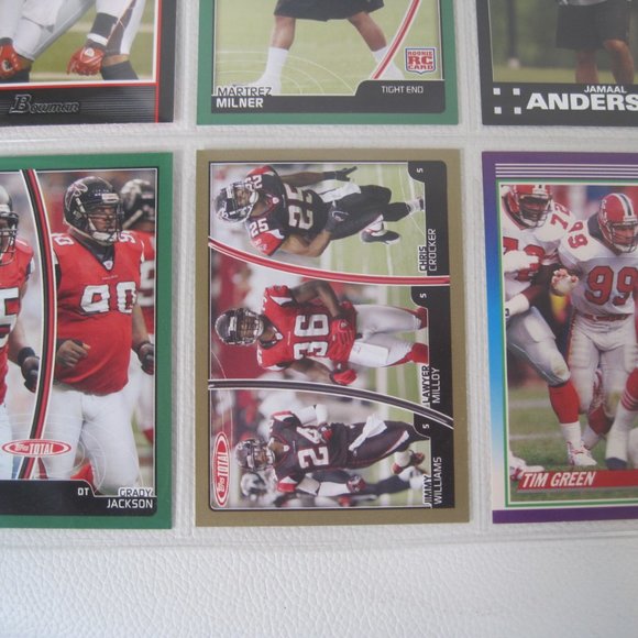 Lot of 13 Atlanta Falcons NFL Player Cards - Picture 7 of 12